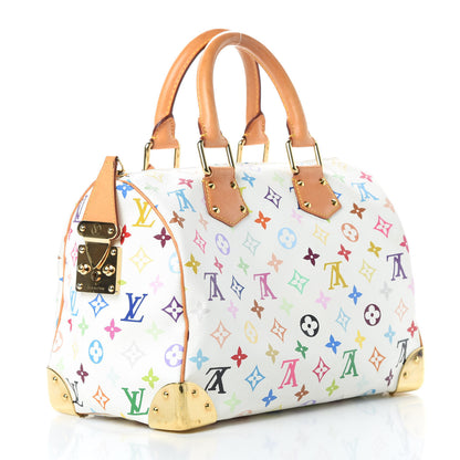 Louis Vuitton Monogram Multicolor Speedy 30 White 3 of 14