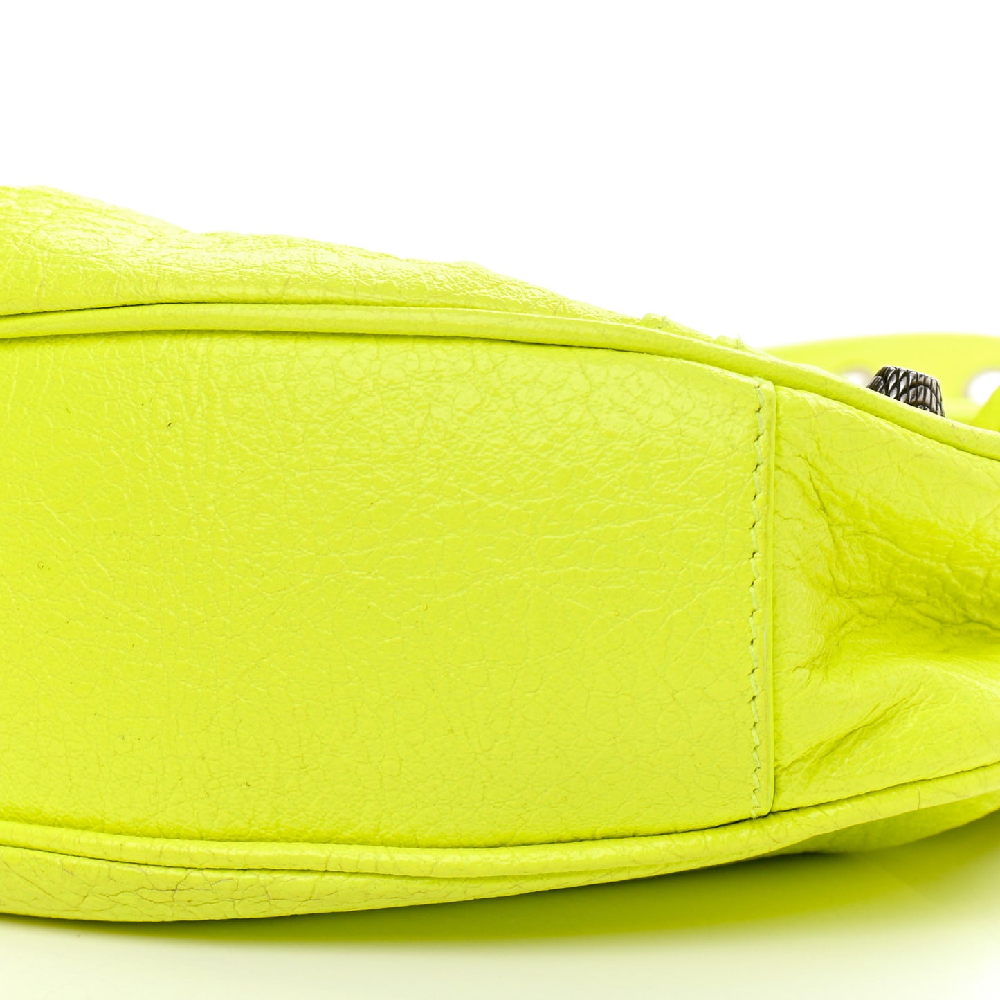 Agneau Arena Le Cagole Shoulder Bag XS Fluo Yellow