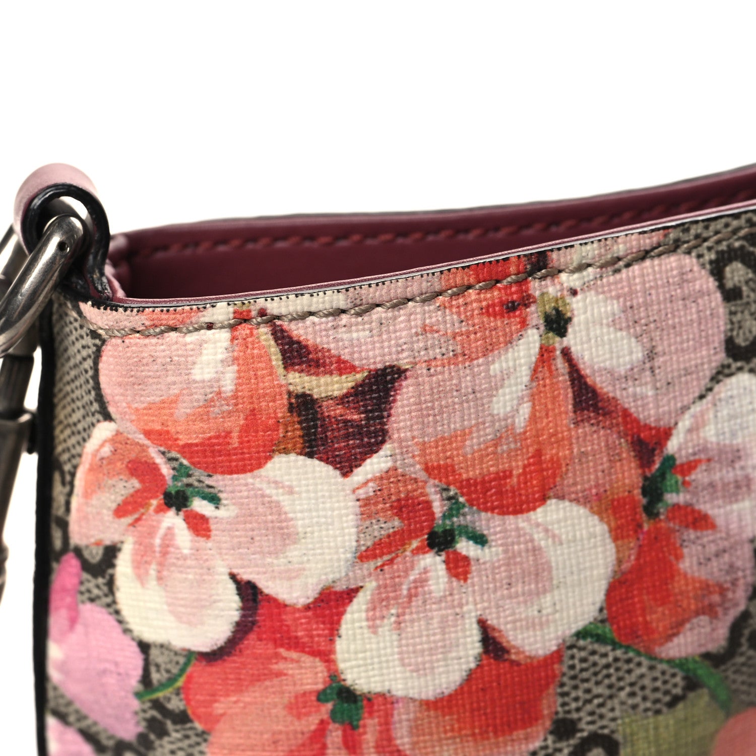 Gucci Soft GG Supreme Monogram Blooms Medium Crossbody Tote Beige Multicolor Dry Rose 12 of 14