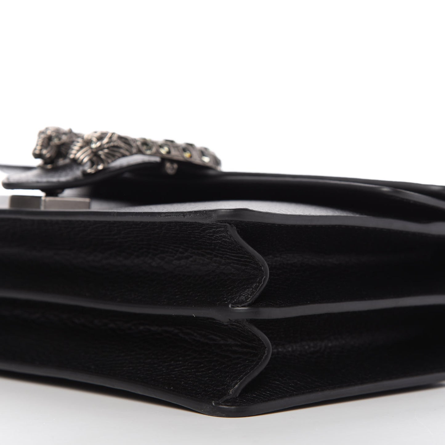 Pebbled Calfskin Small Dionysus Shoulder Bag Black