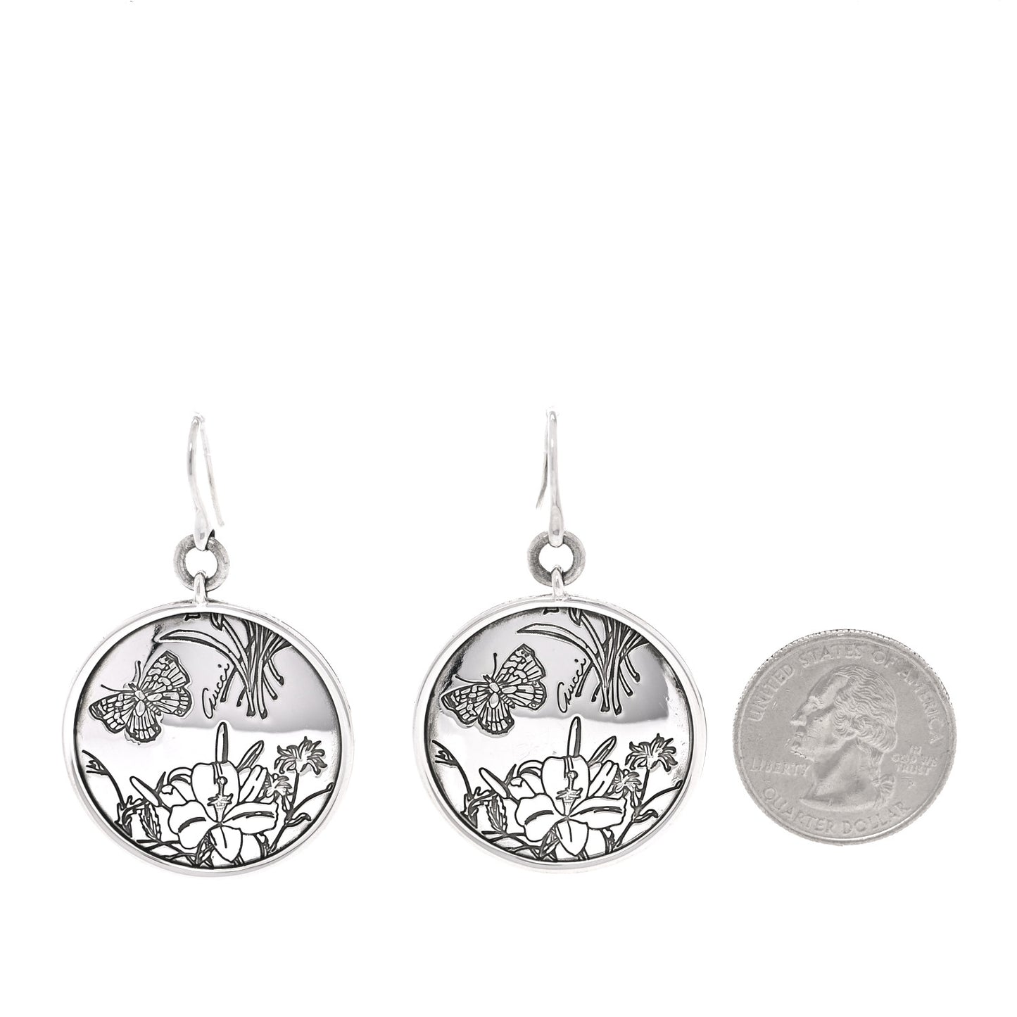 Sterling Silver Flora Butterfly Earrings