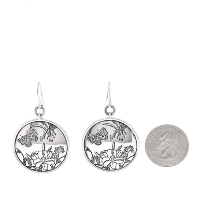 Gucci Sterling Silver Flora Butterfly Earrings 2 of 4