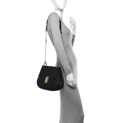 Chloe Grained Lambskin Drew Shoulder Bag Black 2 of 11