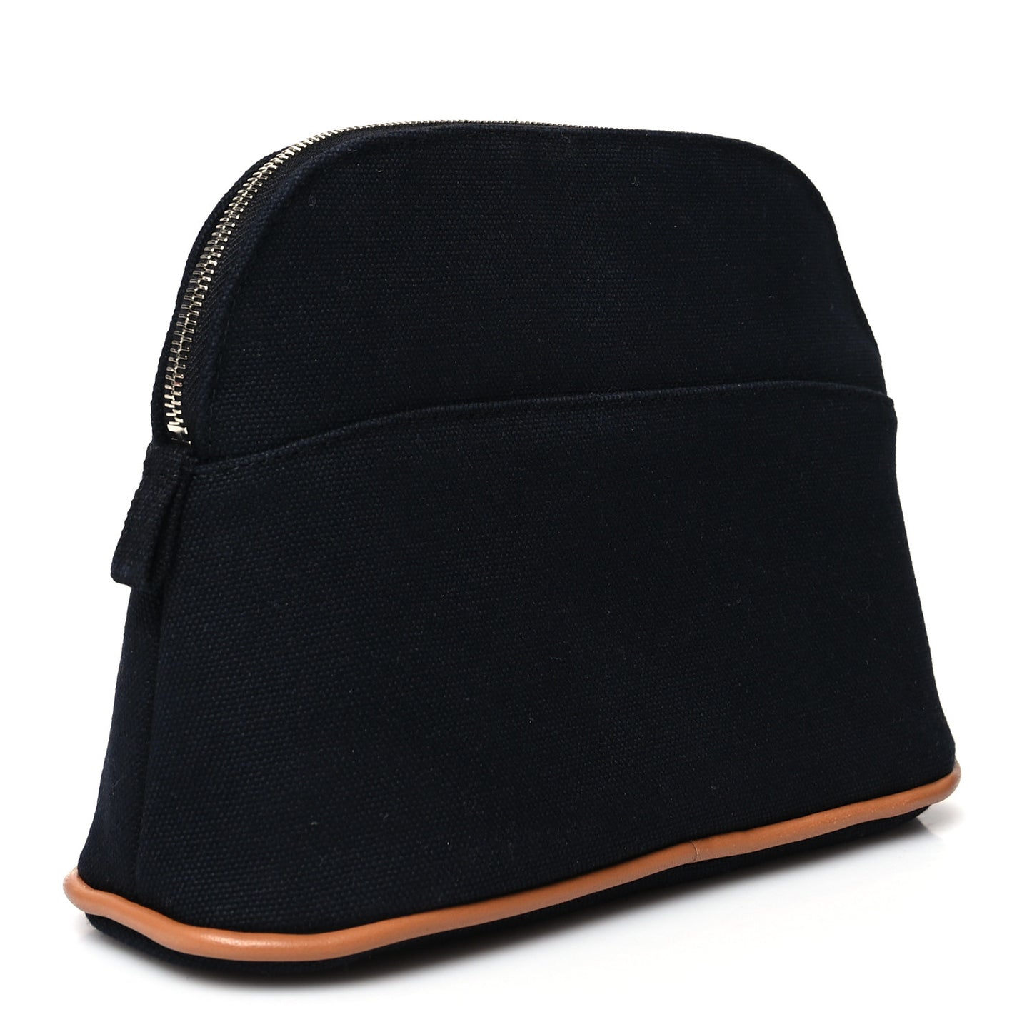 Cotton Canvas Mini Bolide Travel Cosmetic Pouch Black