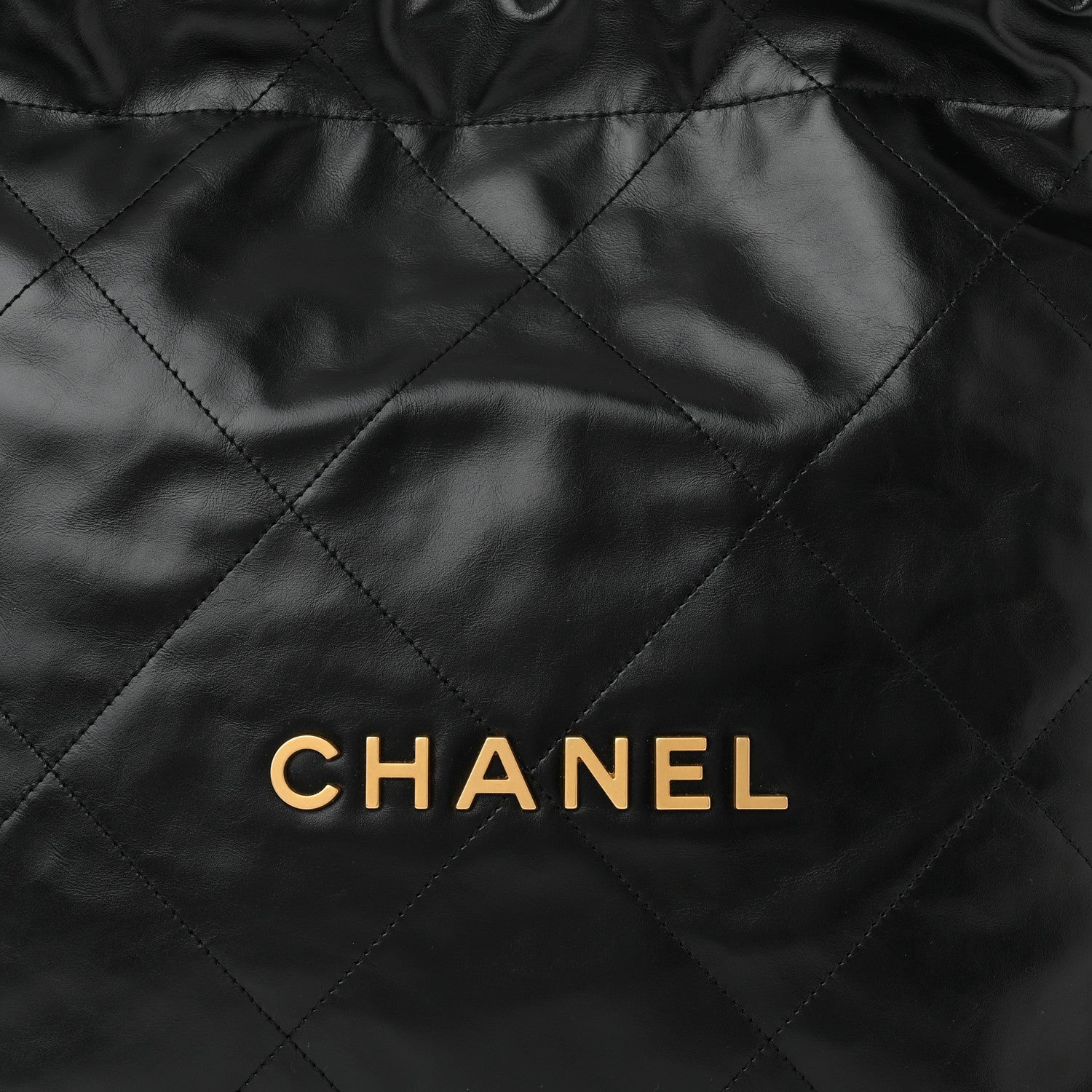 Chanel Shiny Calfskin Quilted Small Chanel 22 Black 9 of 11