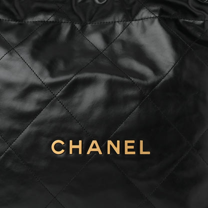 Chanel Shiny Calfskin Quilted Small Chanel 22 Black 9 of 11