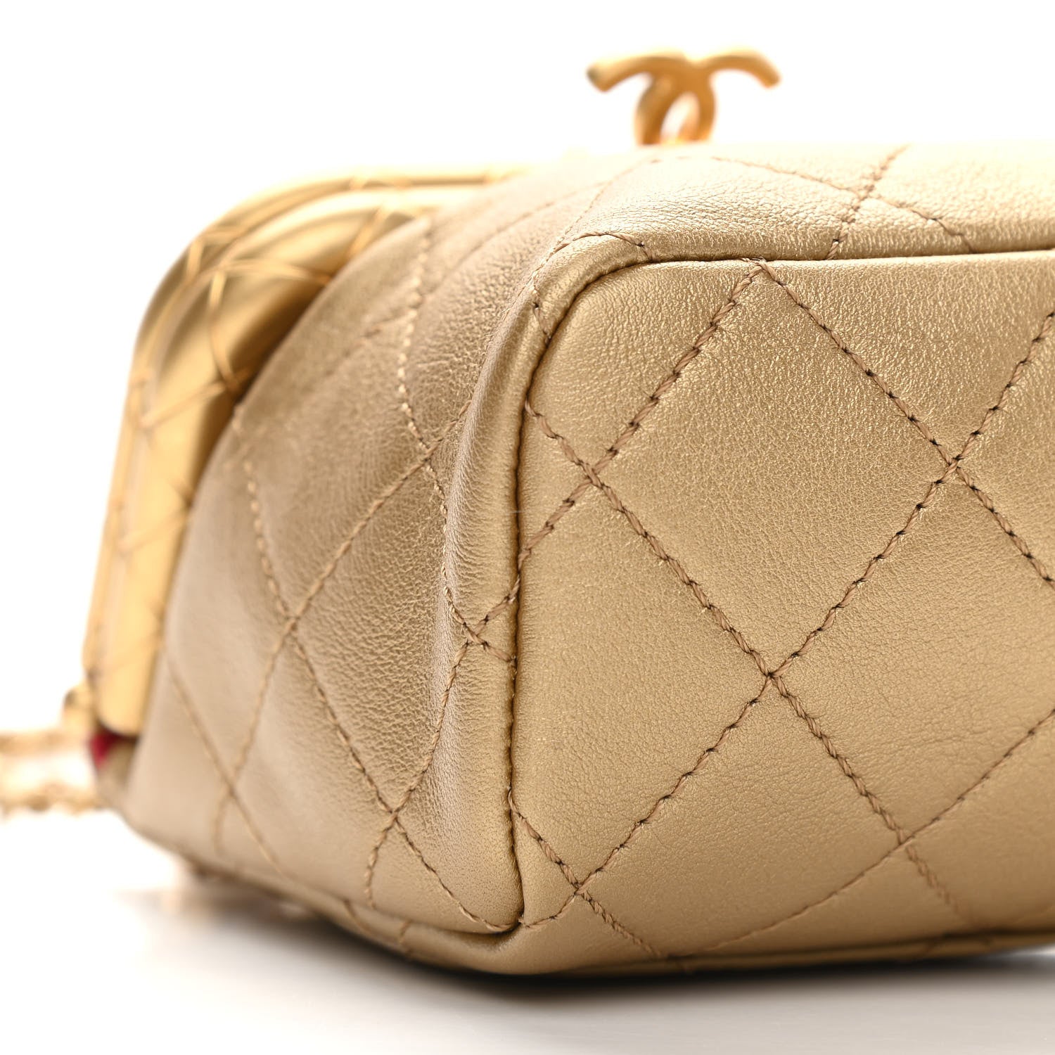 Chanel Metallic Lambskin Quilted Small My Crush Bag Gold 9 of 11