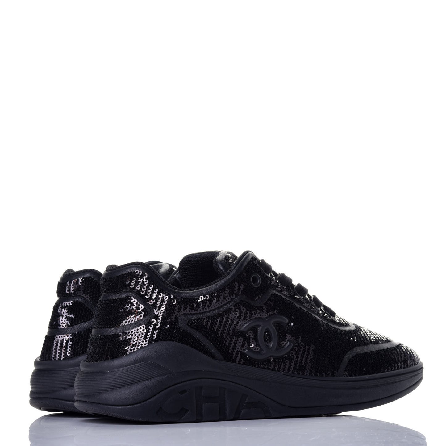 Sequin CC Sneakers 37 Black