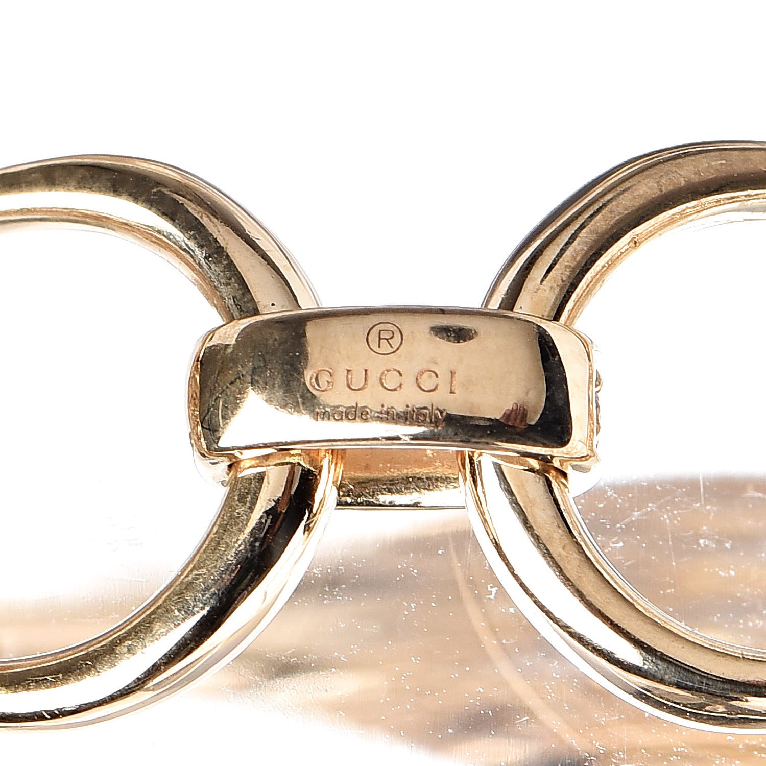 Gucci 18K Yellow Gold Diamond Pave Horsebit Bracelet 5 of 6