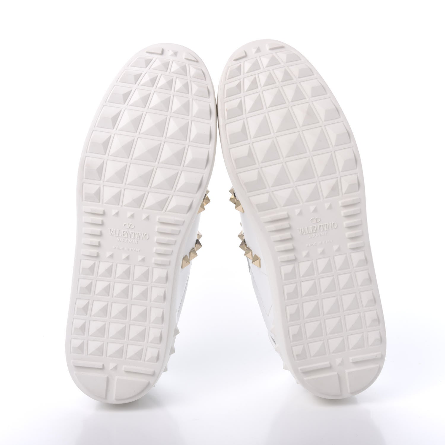 Valentino Garavani Calfskin Rockstud Untitled Open Sneakers 37.5 White 5 of 9