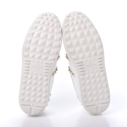 Valentino Garavani Calfskin Rockstud Untitled Open Sneakers 37.5 White 5 of 9