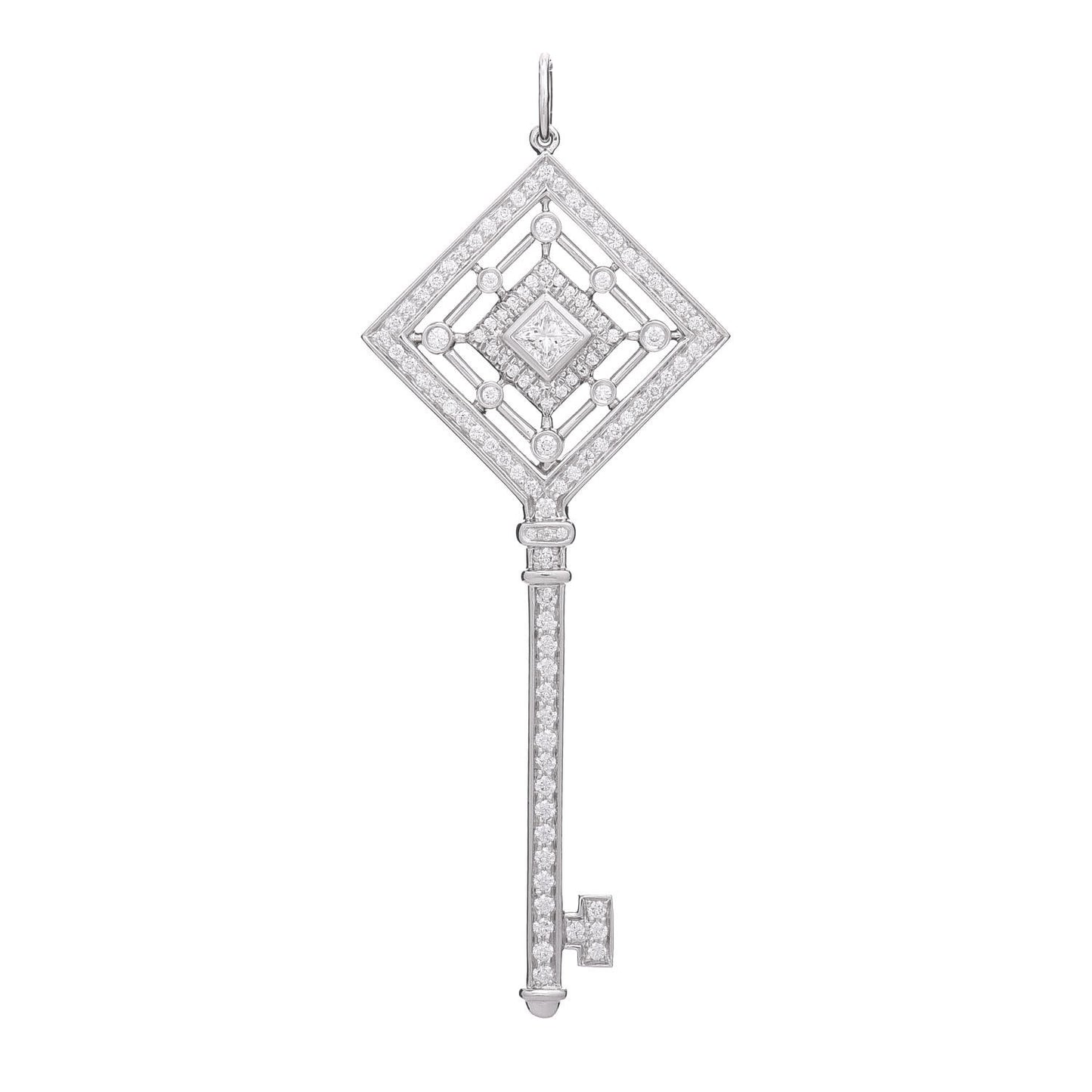 Platinum Diamond Grace Key Pendant