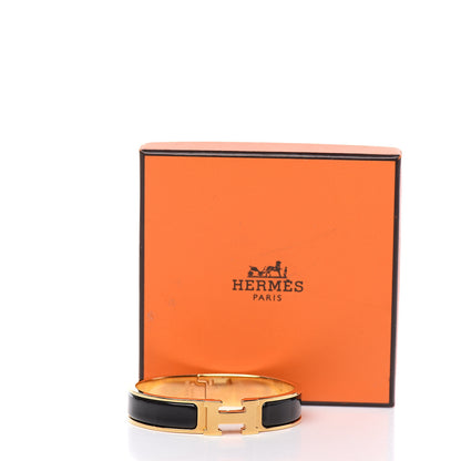 Hermes Enamel Narrow Clic Clac H Bracelet PM Black 5 of 5