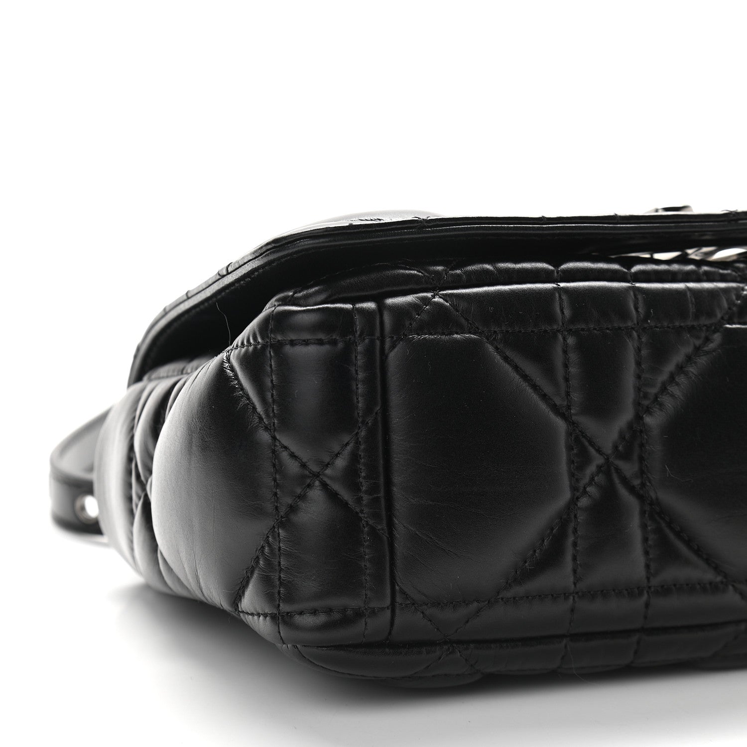 Christian Dior Calfskin Macrocannage Small Caro Bag Black 8 of 9