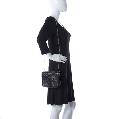 Saint Laurent Crinkled Calfskin Matelasse Monogram Niki Chain Wallet Black 3 of 33