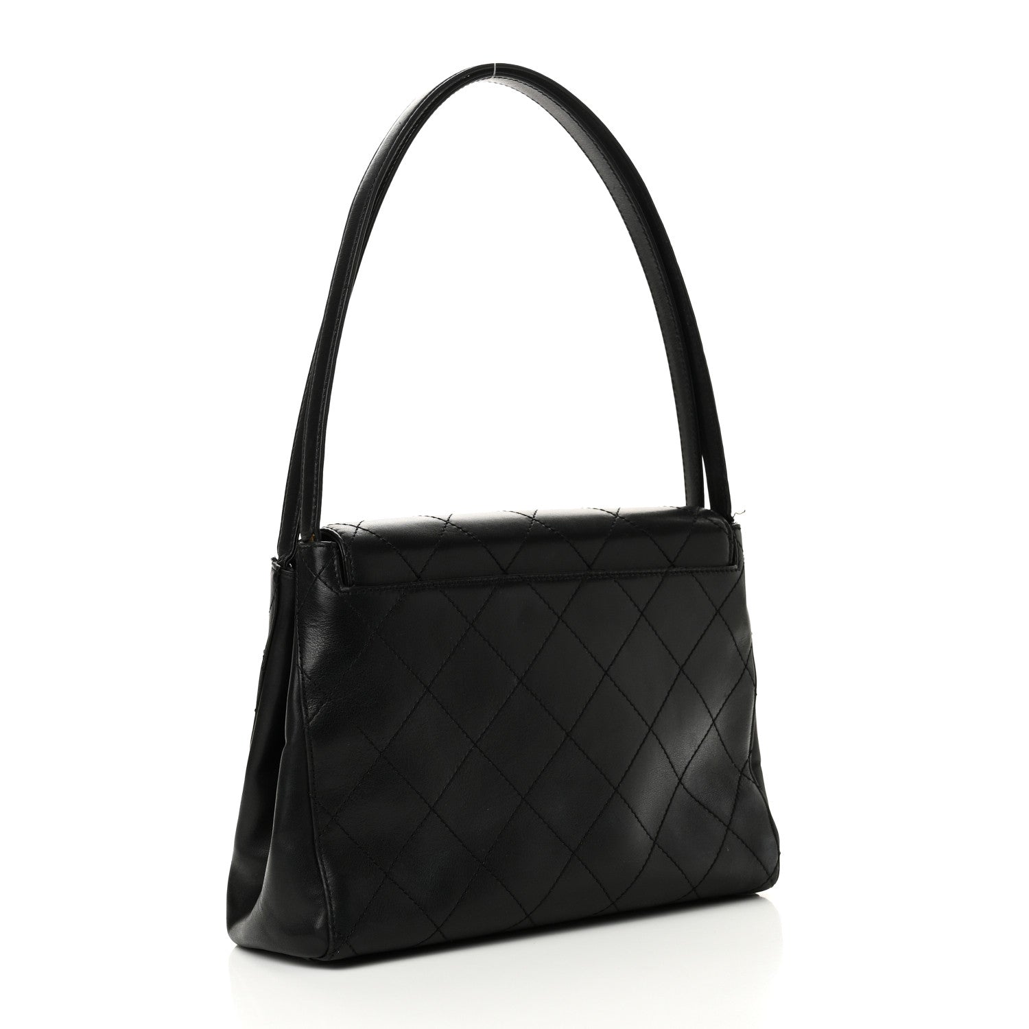 Chanel Lambskin Quilted CC Flap Shoulder Bag Black 3 of 12