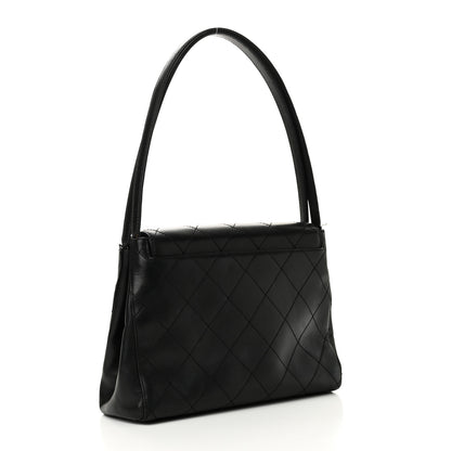 Chanel Lambskin Quilted CC Flap Shoulder Bag Black 3 of 12