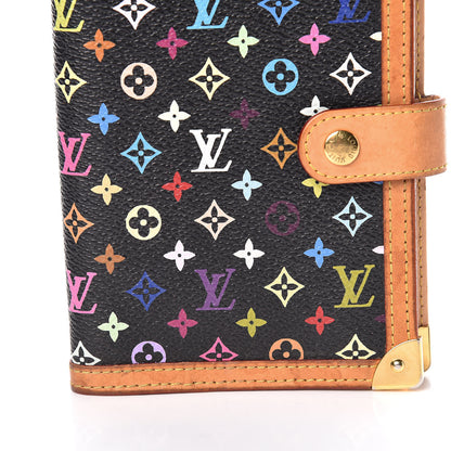Louis Vuitton Monogram Multicolor Small Ring Agenda Cover Black 10 of 13