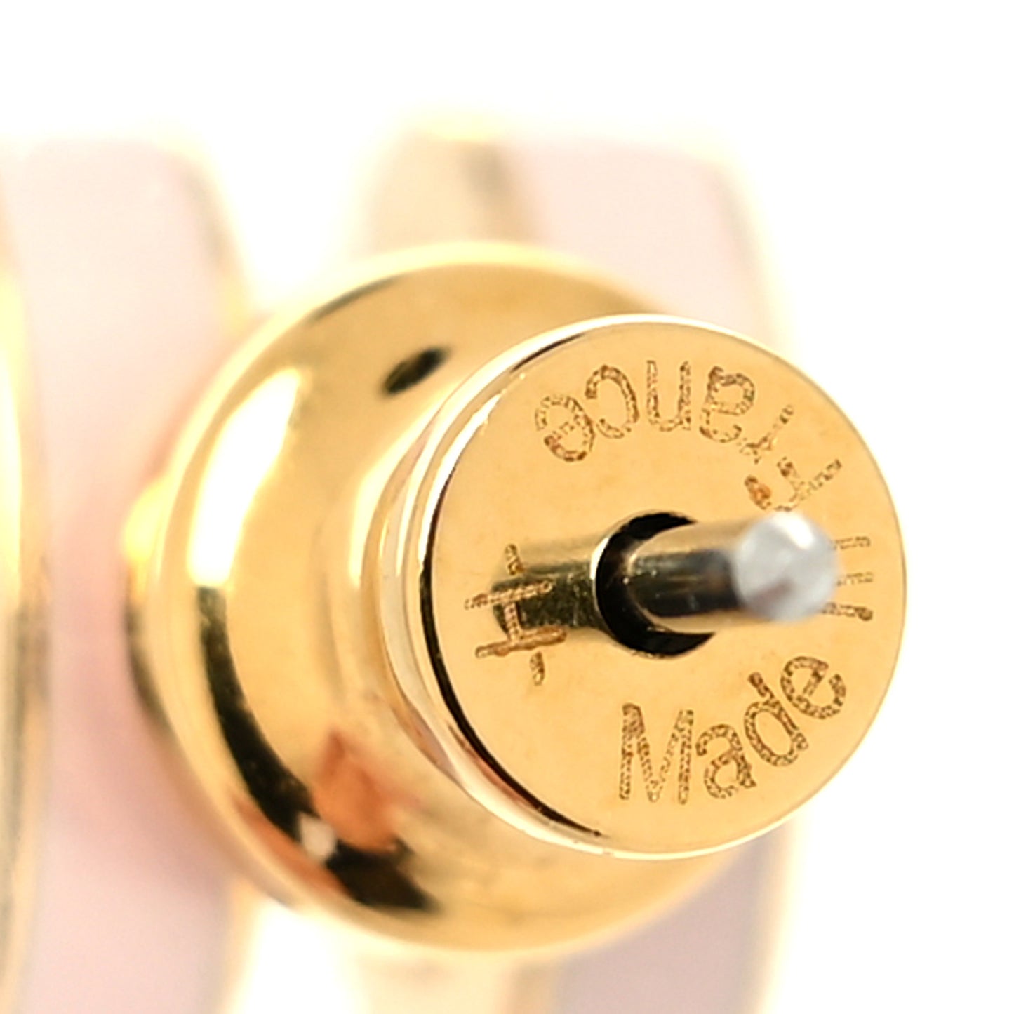Gold Lacquered Mini Pop H Earrings Rose Sakura