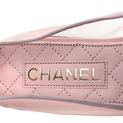 Chanel Mesh Grosgrain CC Ballerina Flats 39.5 Pink Black 39.5 Pink Black 9 of 10