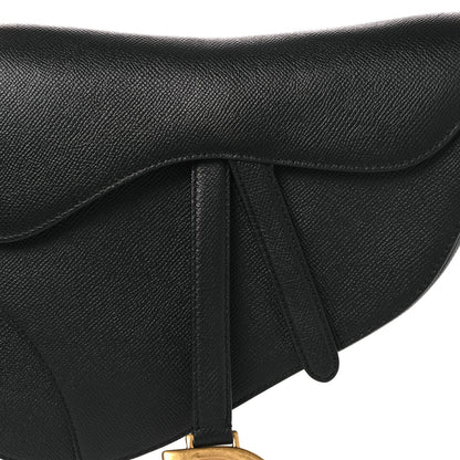Christian Dior Grained Calfskin Saddle Bag Black 8 of 11