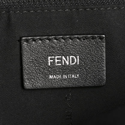 Fendi Nylon Vitello Dolce Goat Fox Fur Crocodile Monster Eyes Mini Backpack Black Sunflower 6 of 11