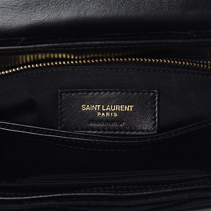 Saint Laurent Velvet Y Quilted Monogram Toy Loulou Chain Satchel French Black 7 of 12
