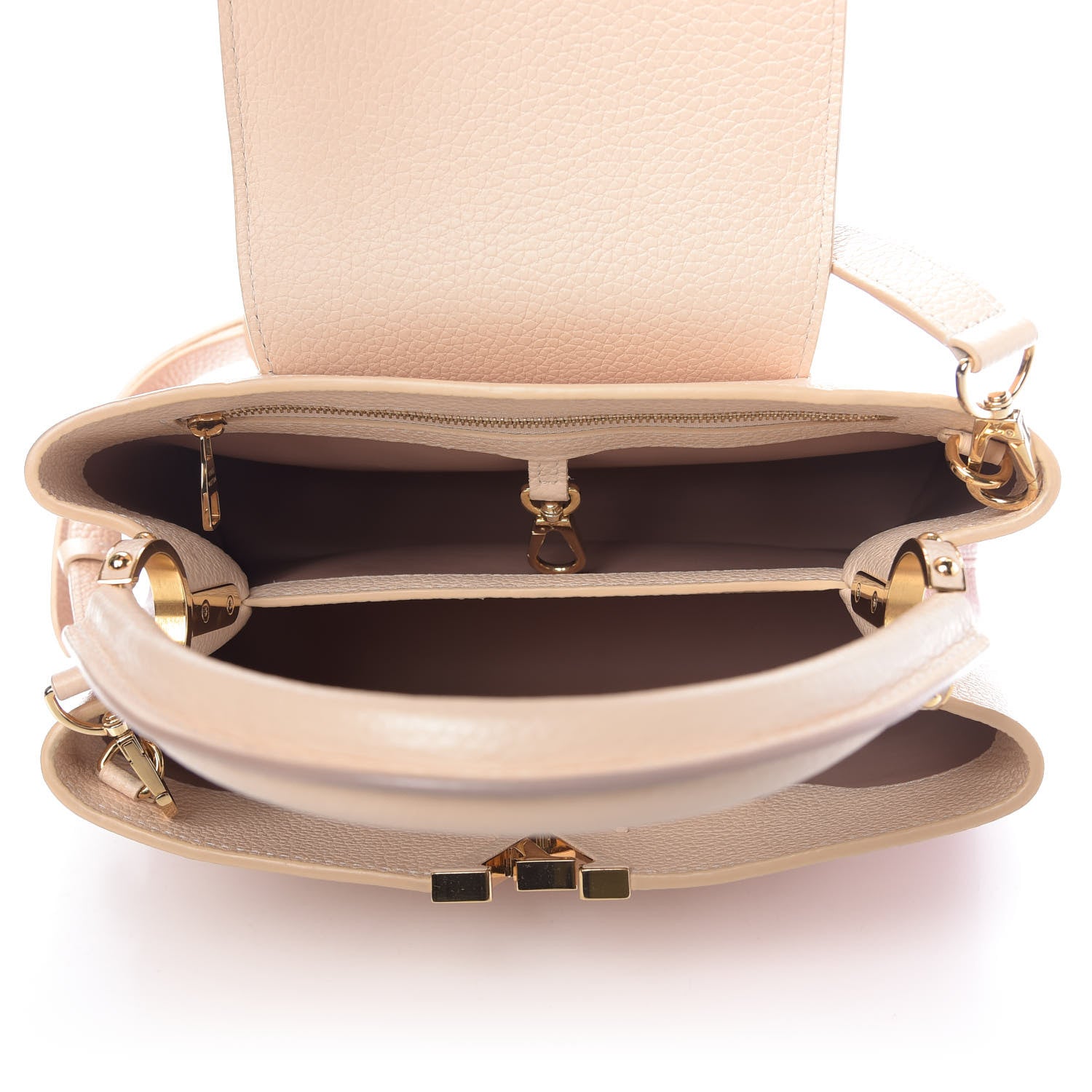 Louis Vuitton Taurillon Gradient Capucines PM Cloudy Creme 5 of 8