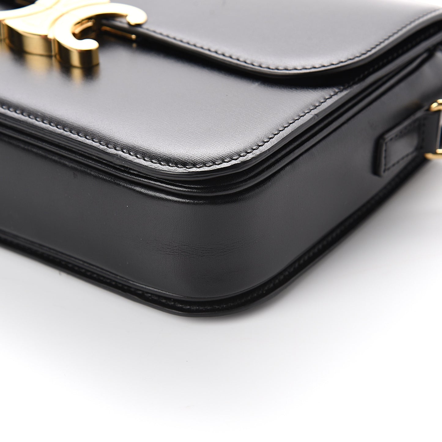 Shiny Calfskin Medium Triomphe Black