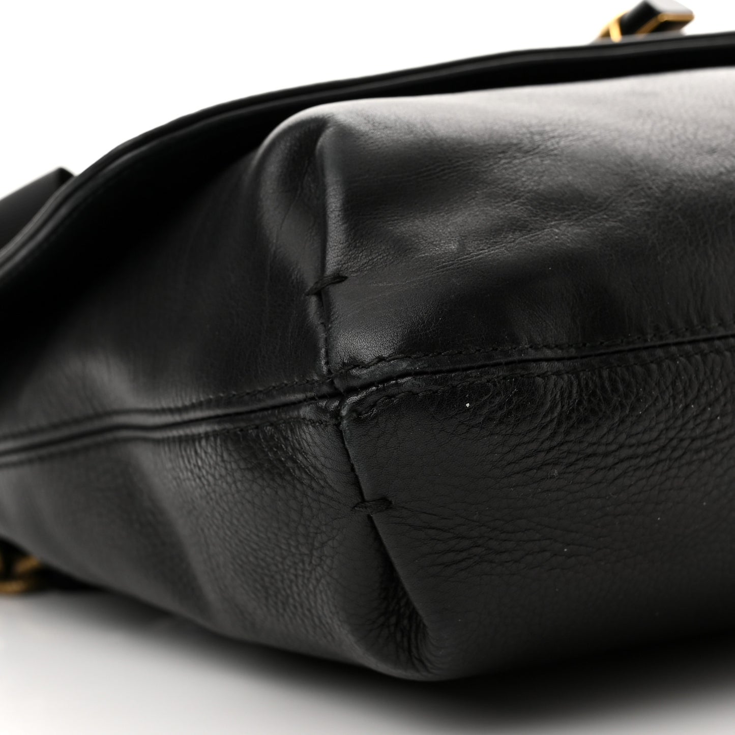 Calfskin Medium Happy Shoulder Bag Black