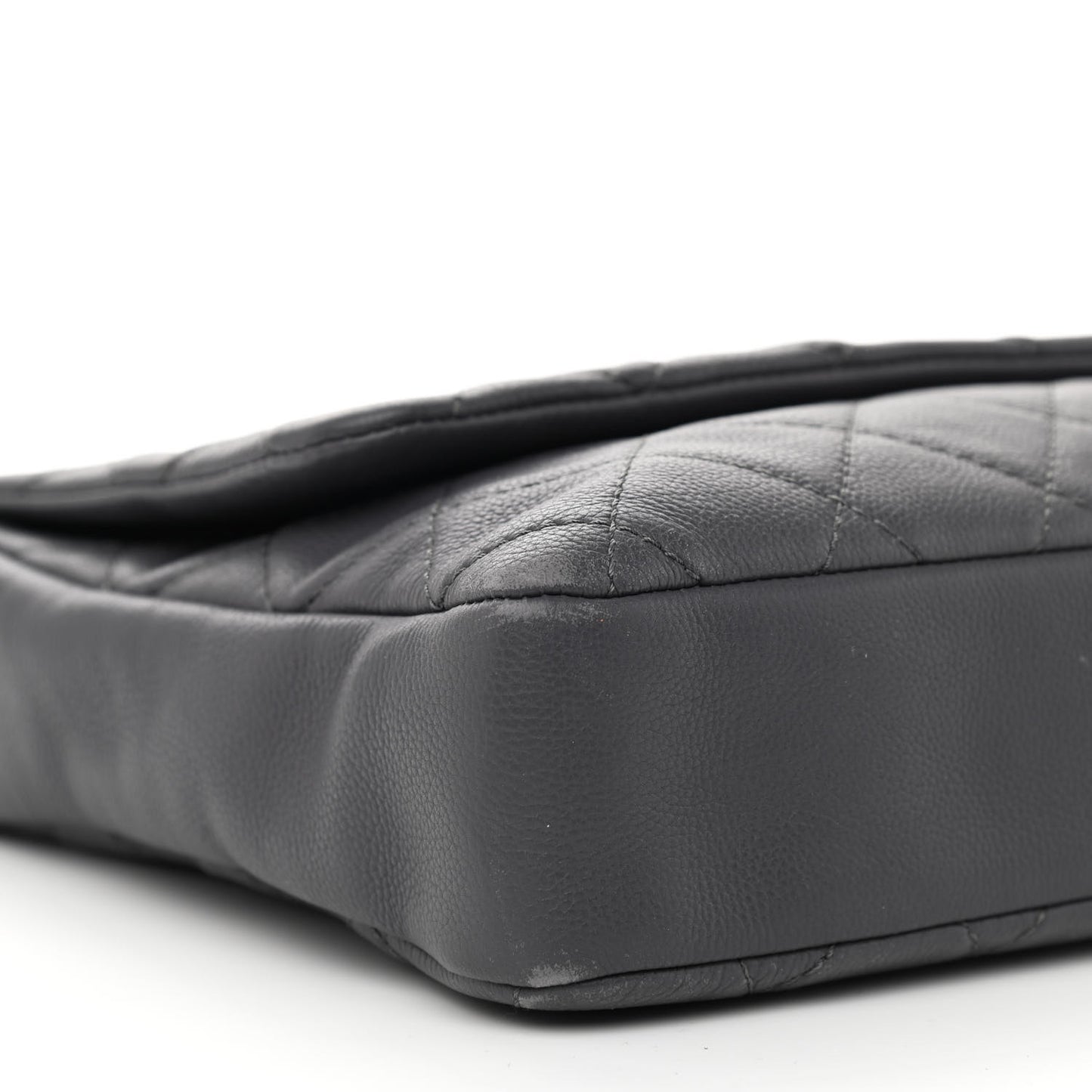 Calfskin Quilted Couture Messenger Grey
