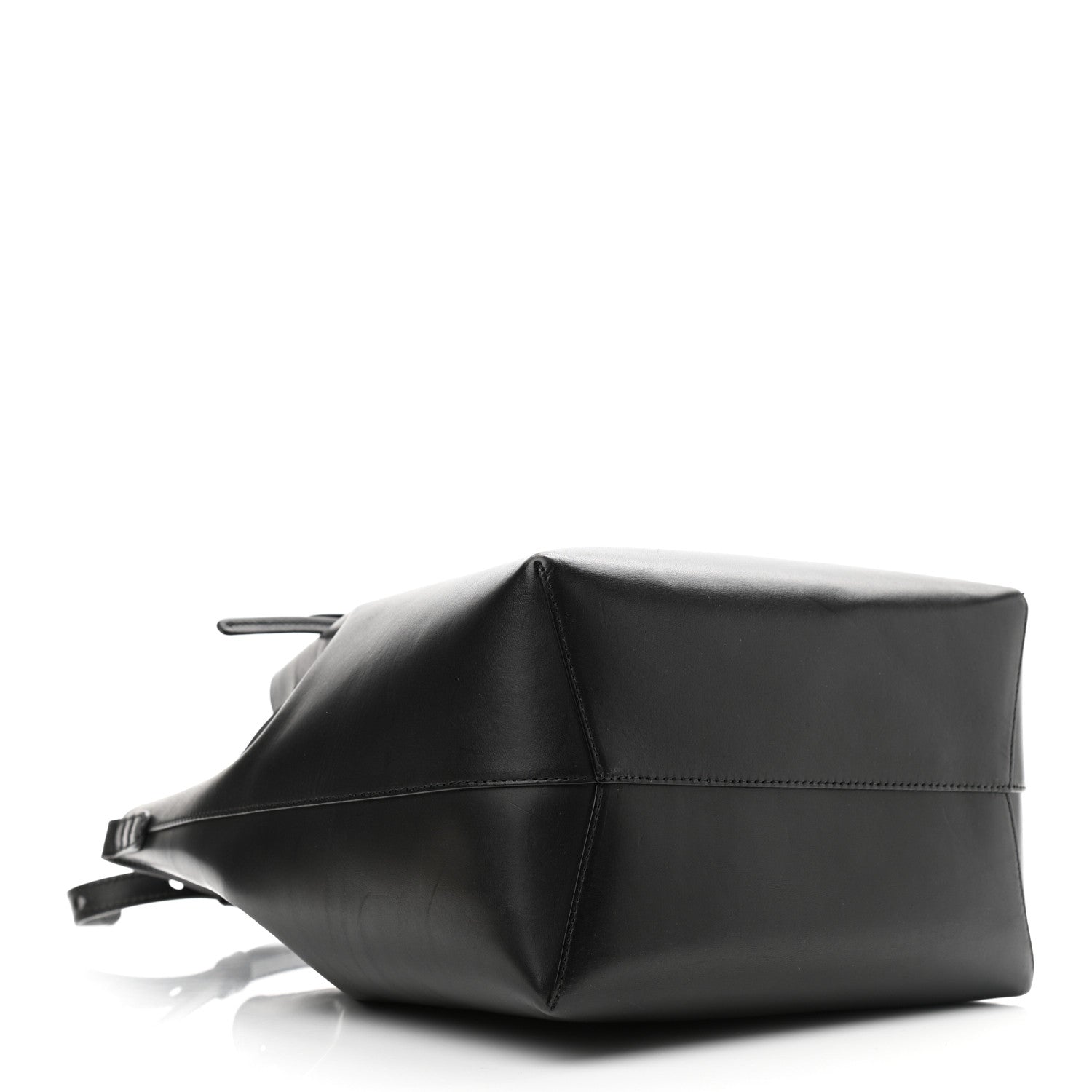 Mansur Gavriel Vegetable Tanned Calfskin Bucket Bag Black Royal 4 of 12