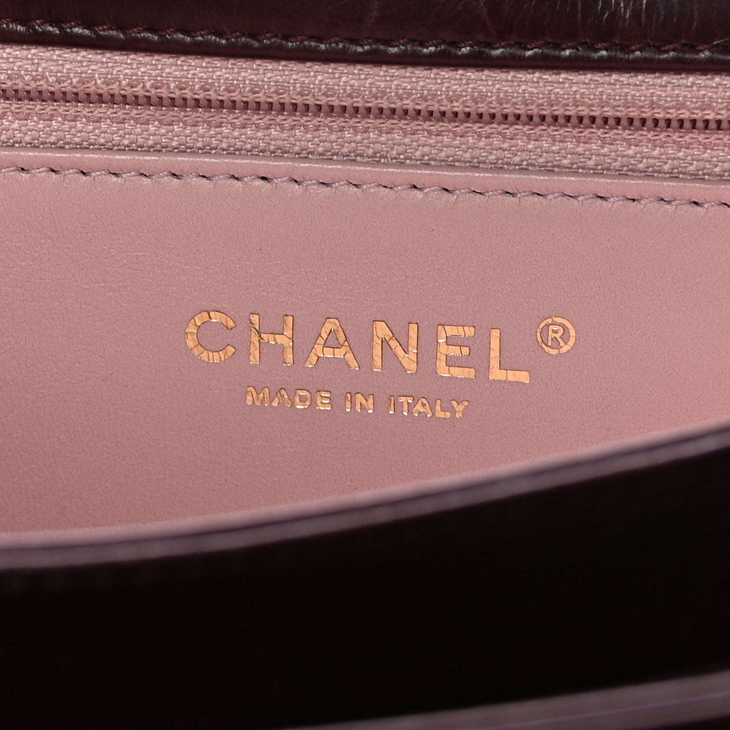 Iridescent Calfskin Quilted Straight Lined Flap Red