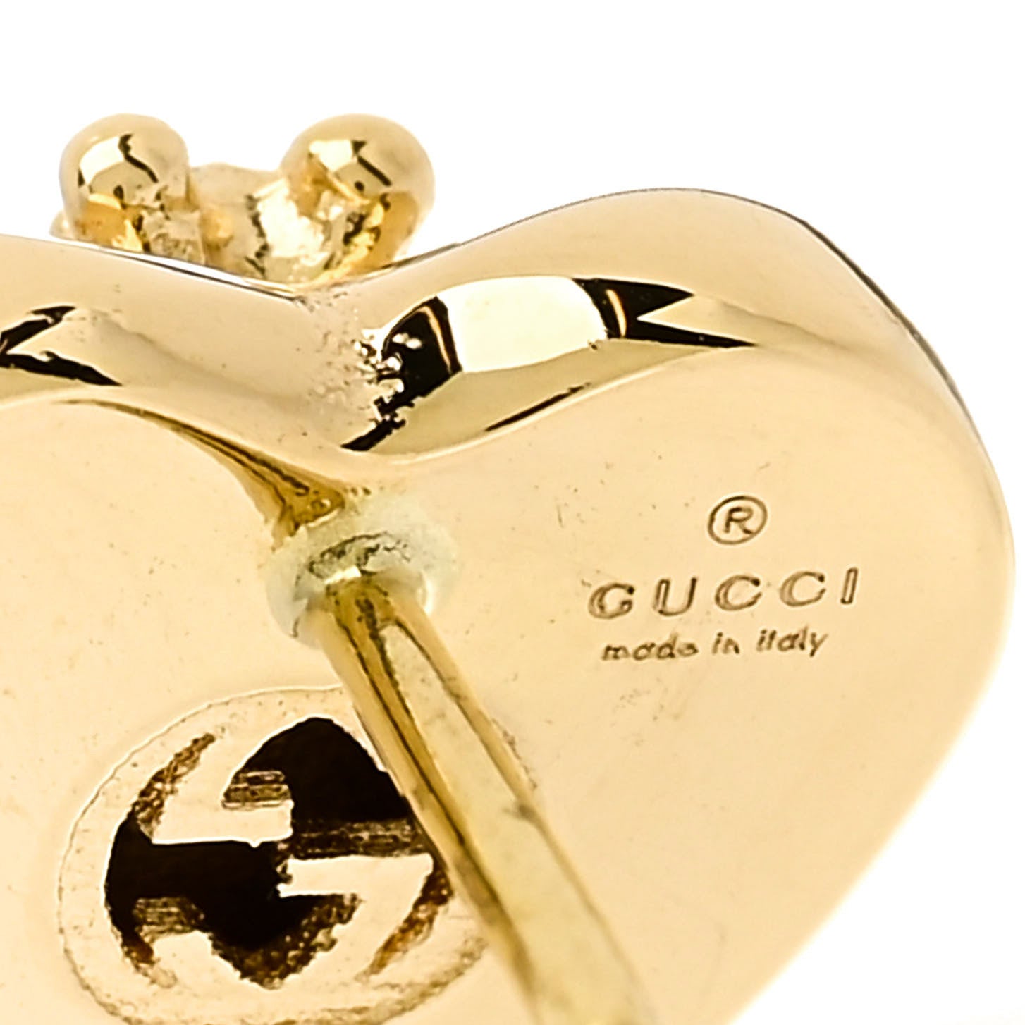 Gucci 18K Yellow Gold Le Marche Des Merveilles Bee Motif Earrings 4 of 5