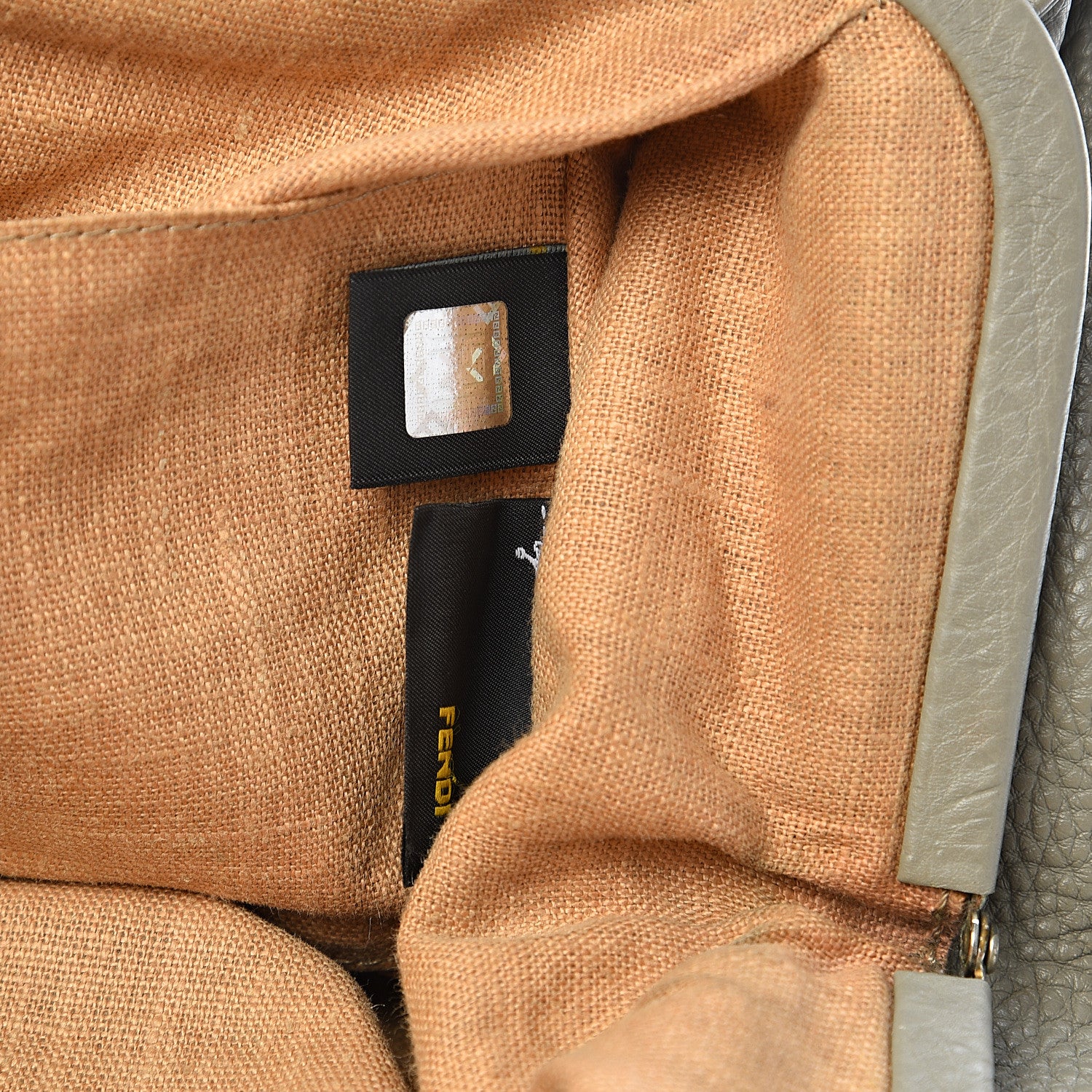 Fendi Calfskin Romano Selleria Tote Grey 7 of 13