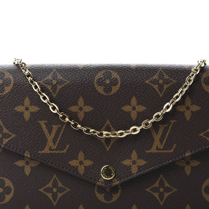 Louis Vuitton Monogram Pochette Felicie Chain Wallet Fuchsia 11 of 11