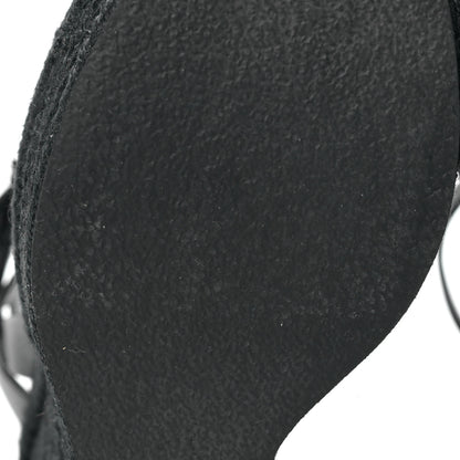 Saint Laurent Calfskin Tribute 95 Platform Espadrille Wedge Sandals 36.5 Black 6 of 8