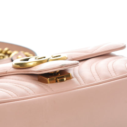Gucci Calfskin Matelasse Mini GG Marmont Shoulder Bag Perfect Pink 9 of 10