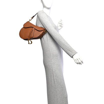 Christian Dior Grained Calfskin Saddle Bag With Strap Camello 2 of 11