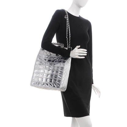 Chanel Vinyl Ice Cube Large Shopper Tote Silver 2 of 11