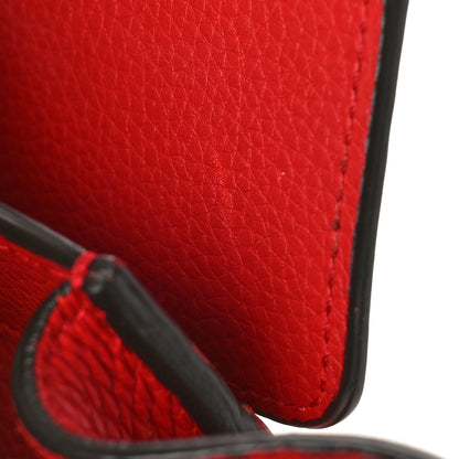 Celine Drummed Calfskin Mini Luggage Coquelicot 12 of 12