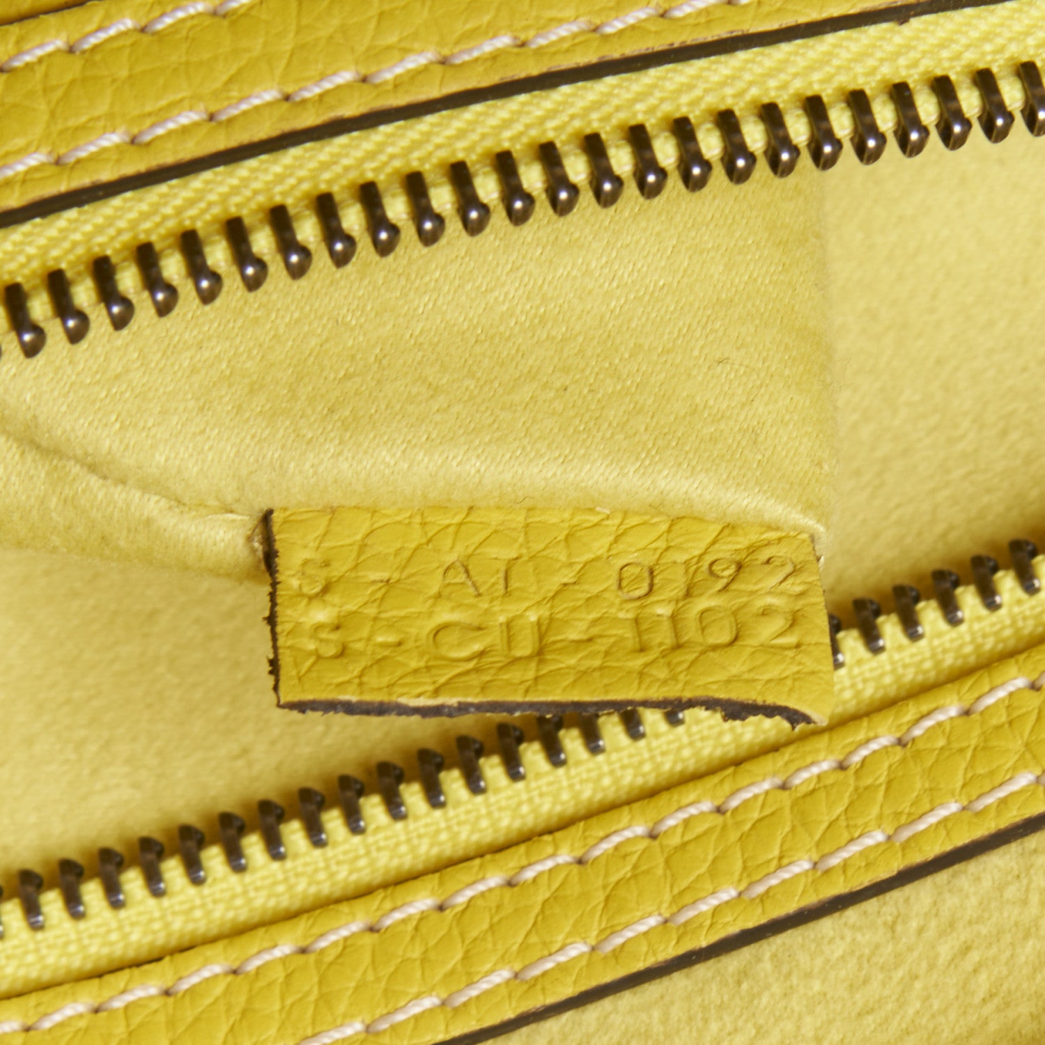 Celine Drummed Calfskin Mini Luggage Citron 9 of 10