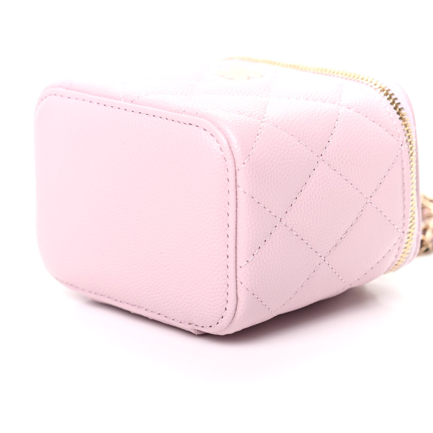 Chanel Caviar Quilted Mini Vanity Case With Chain Light Pink 9 of 10
