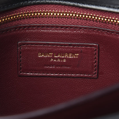 Saint Laurent Smooth Calfskin Monogram Cassandra Clasp Bag Black 6 of 12