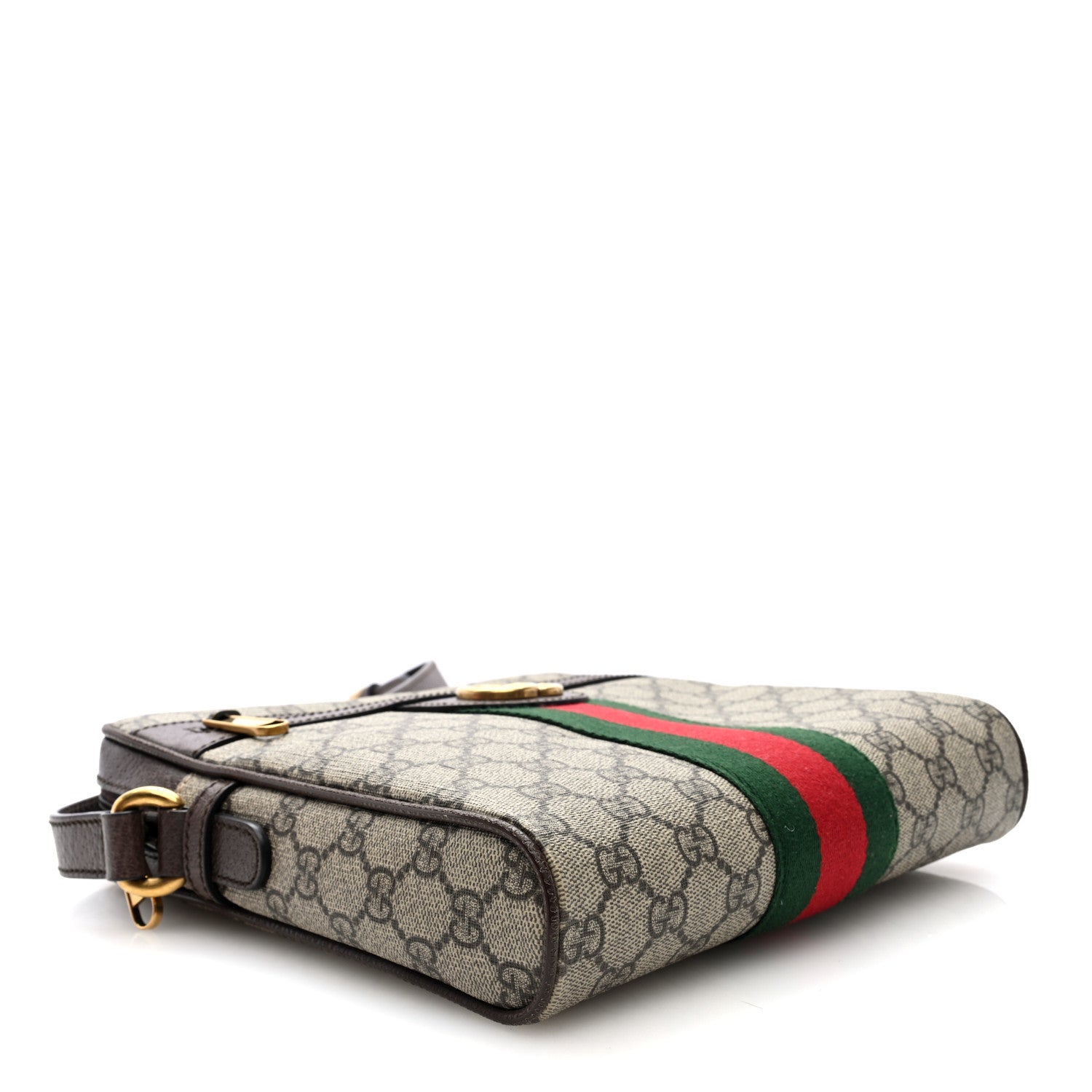 Gucci GG Supreme Monogram Web Small Ophidia Messenger Bag Brown 4 of 9