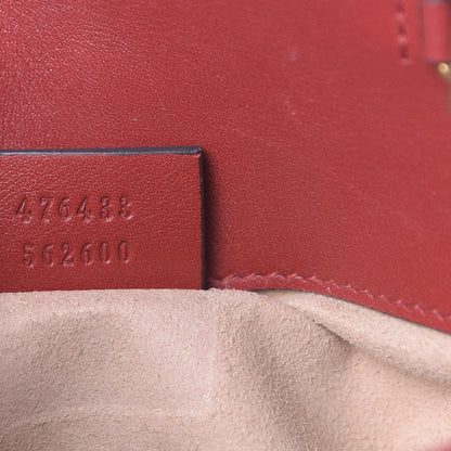 Gucci Calfskin Matelasse Super Mini GG Marmont Shoulder Bag Hibiscus Red 7 of 10