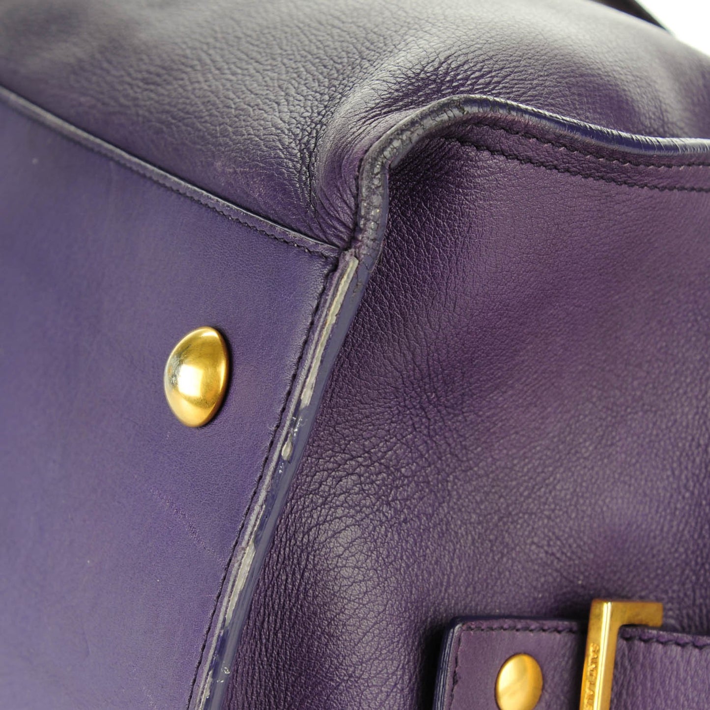 Calfskin Medium Classic Y Cabas Purple