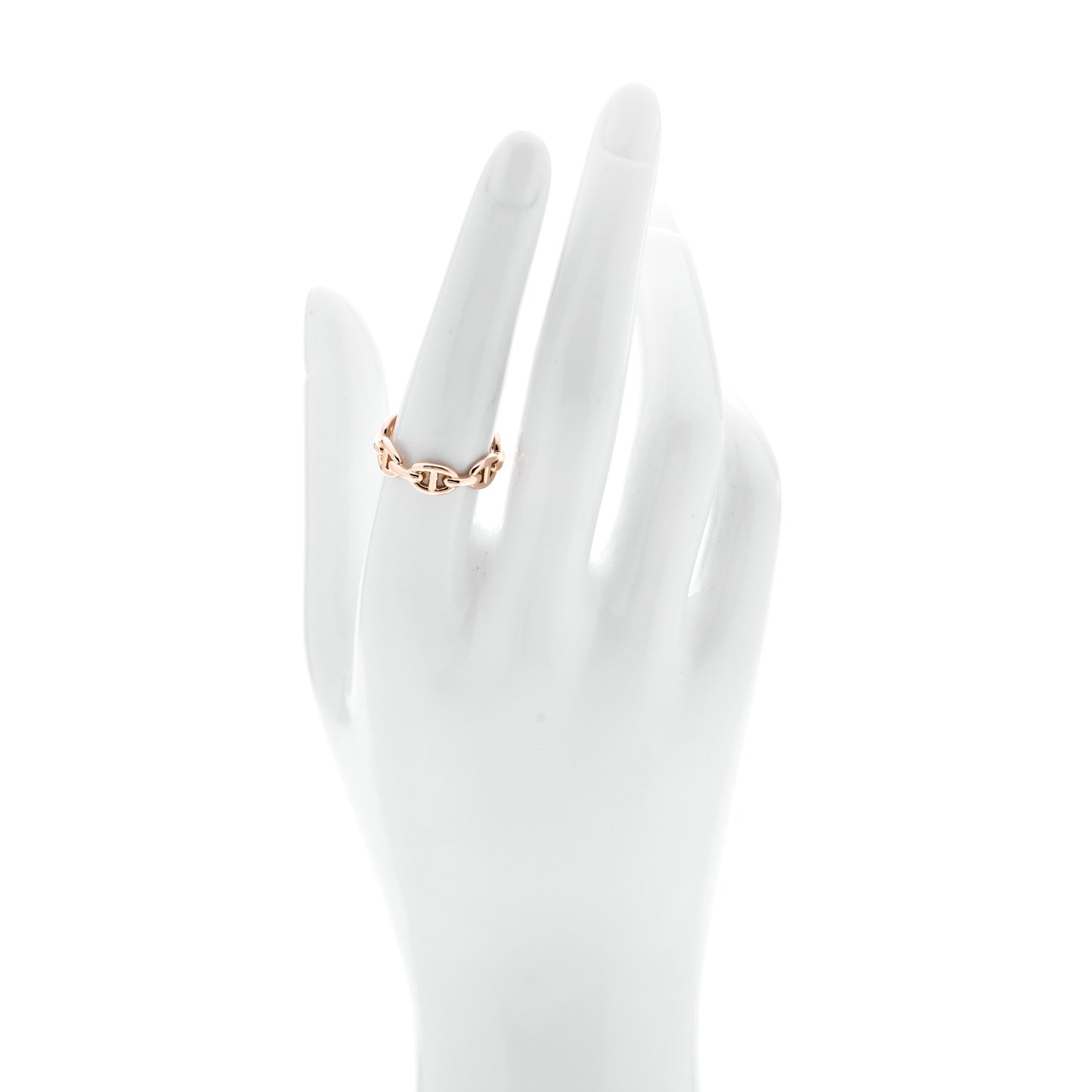 18K Rose Gold PM Chaine d'Ancre Enchainee Ring 54 6.75