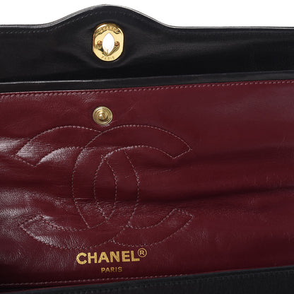 Chanel Lambskin Quilted Medium Double Flap Black 9 of 12