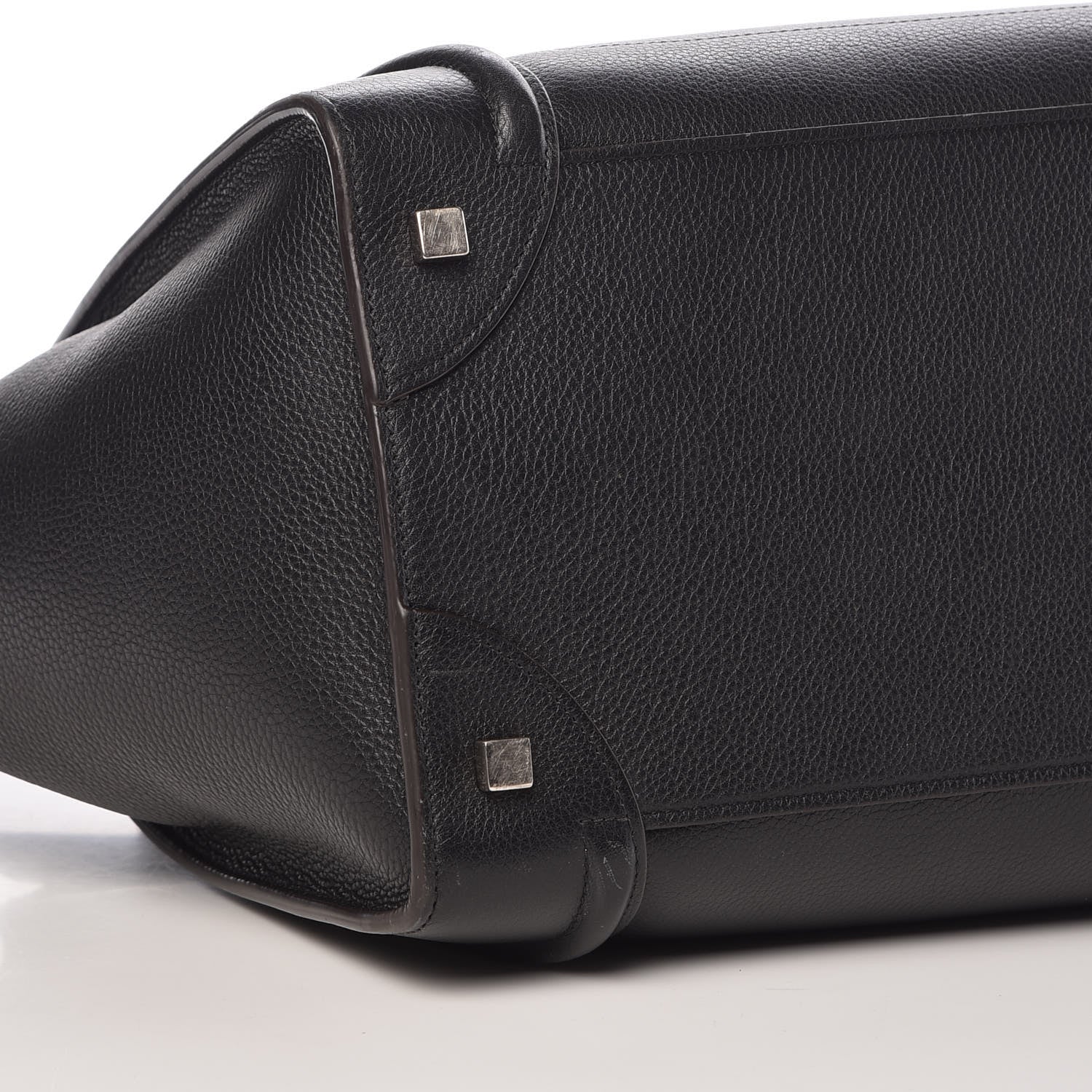 Celine Drummed Calfskin Mini Luggage Black 8 of 10